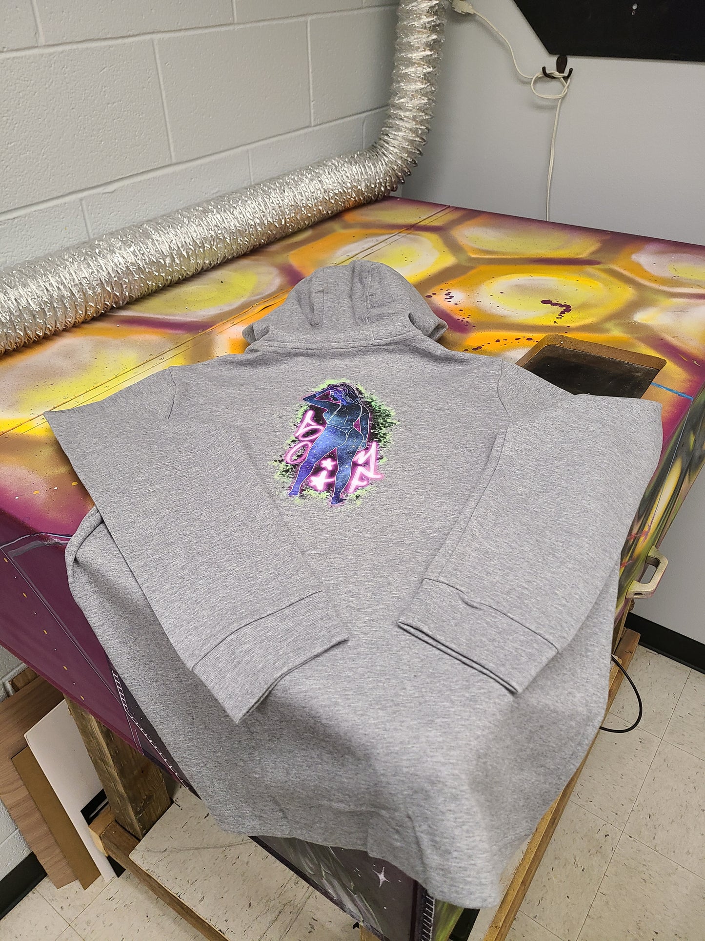 ****Sold Out**** Grey SOMF Full-Zip Hoodie (Front and Back)