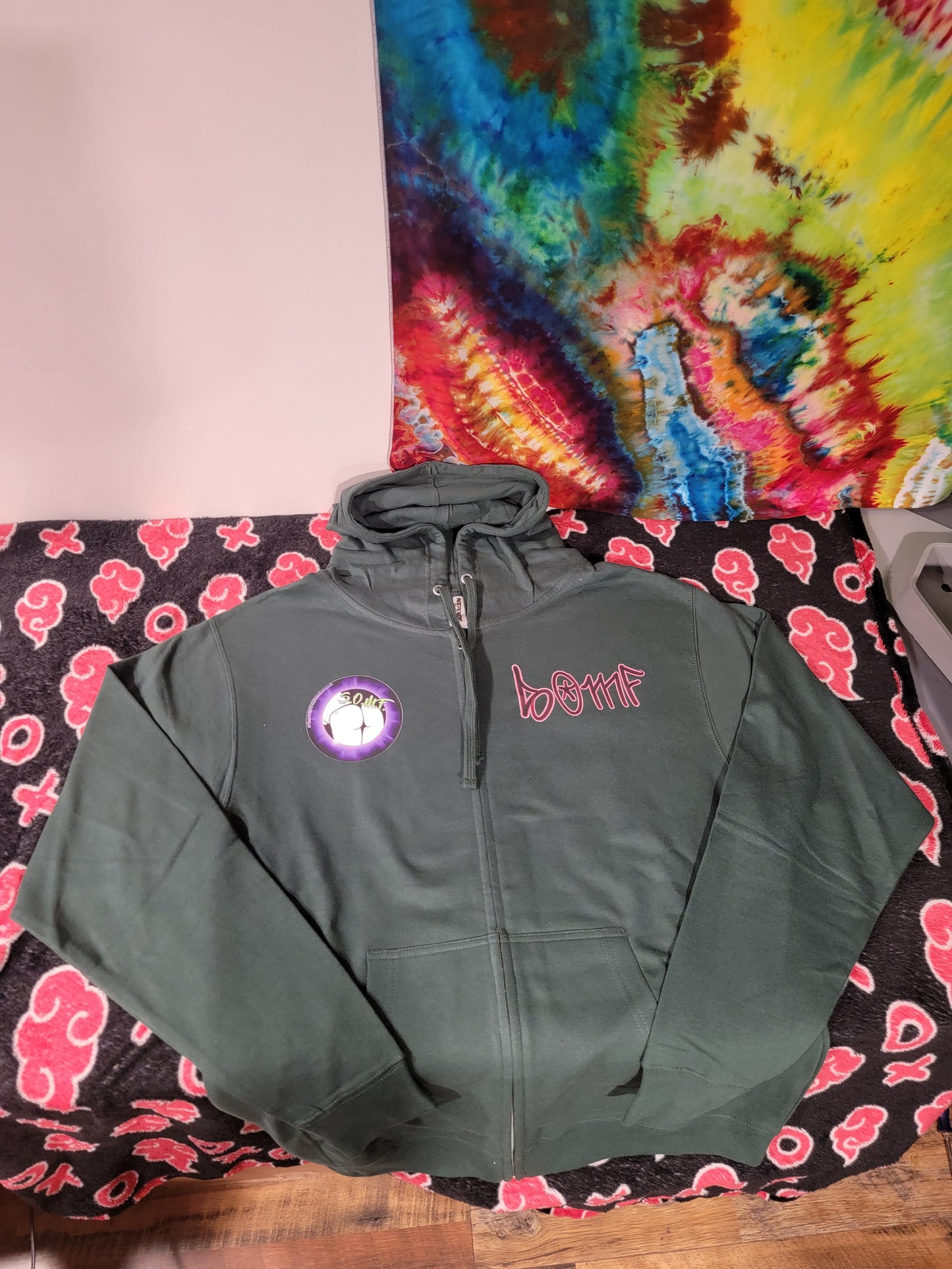 ****Sold Out**** Green Anti Christina Eye of the SOMF Full Zip Hoodie