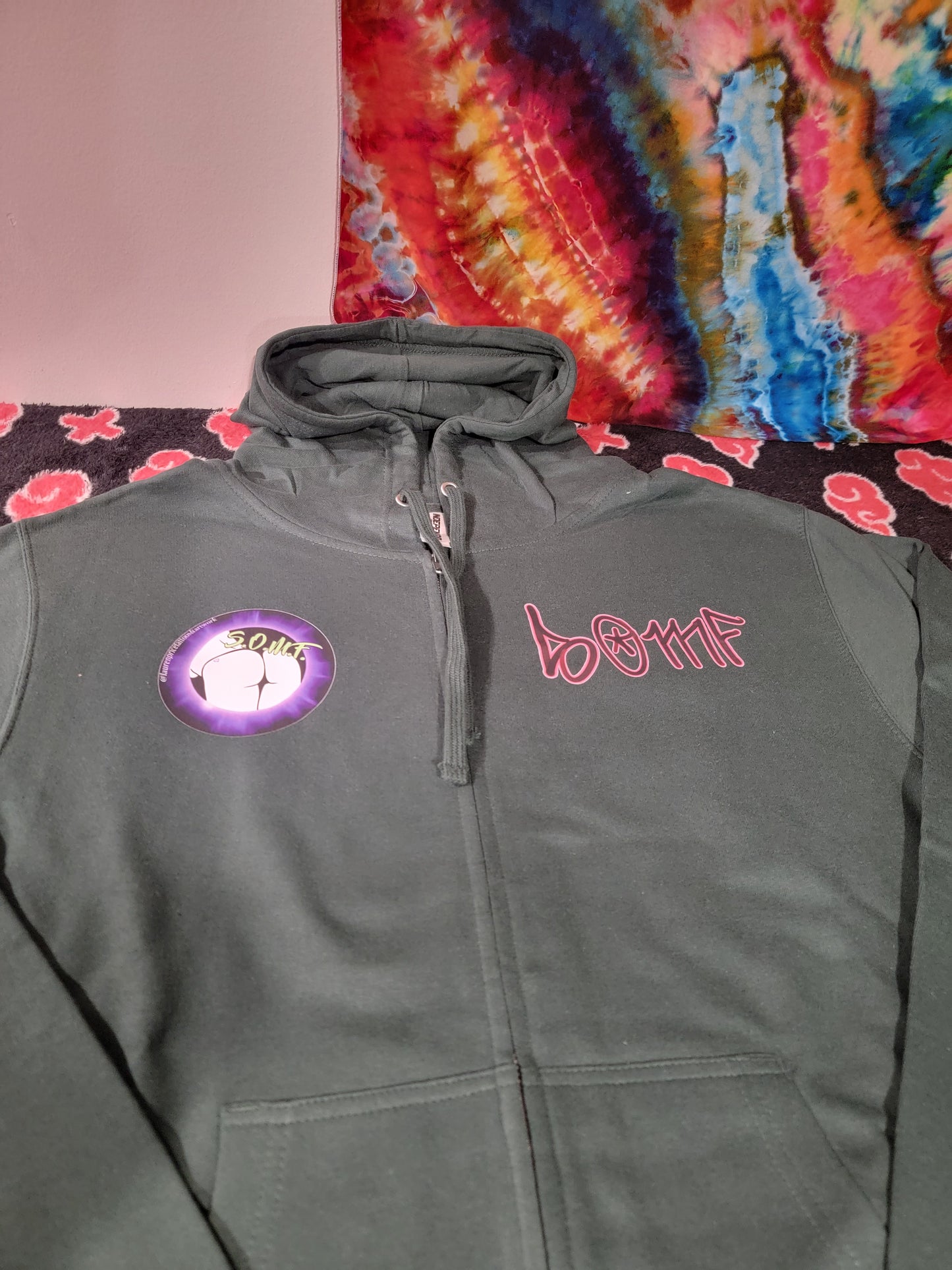 ****Sold Out**** Green Anti Christina Eye of the SOMF Full Zip Hoodie