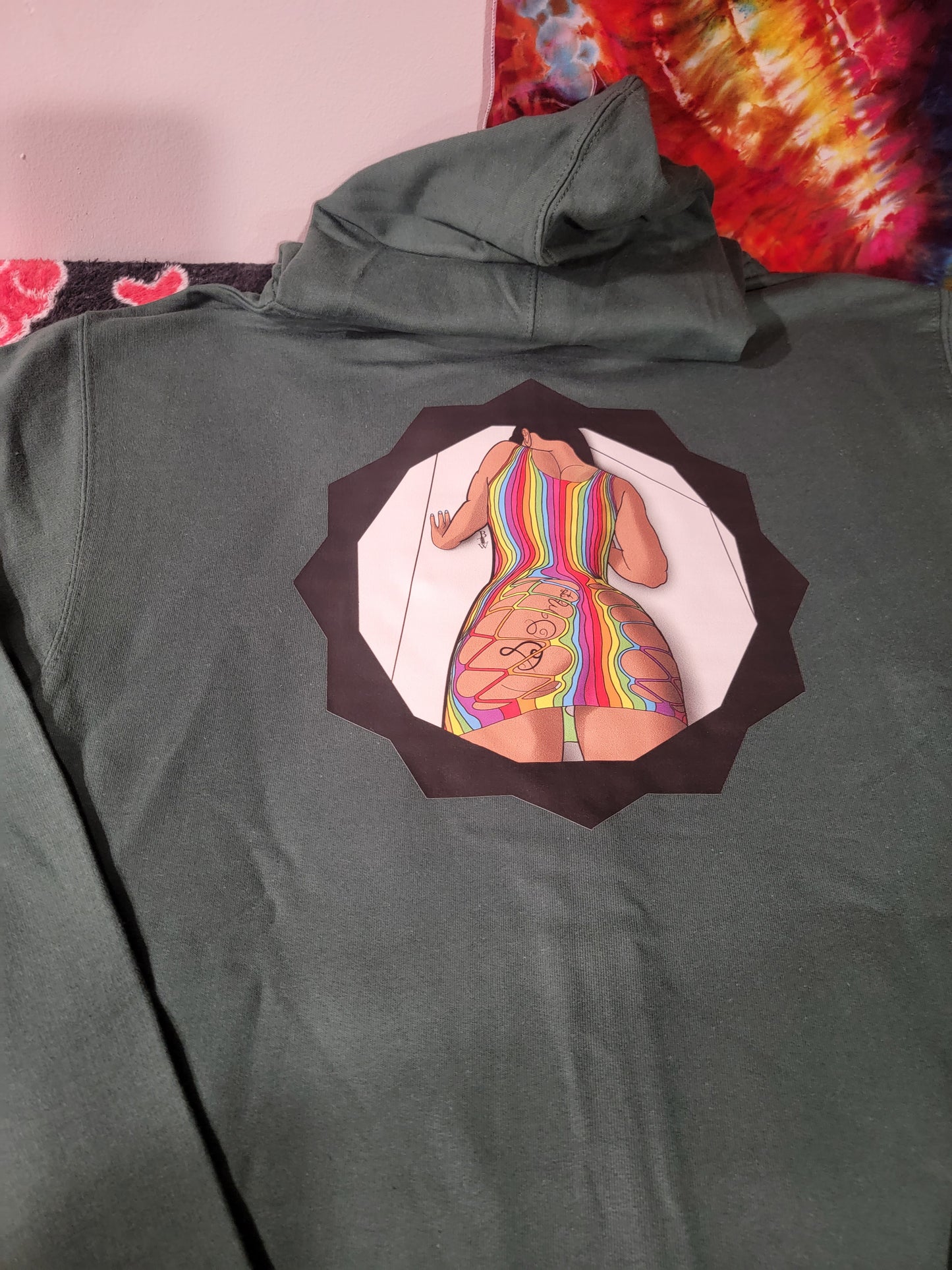****Sold Out**** Green Rainbow Rail SOMF Full Zip Hoodie