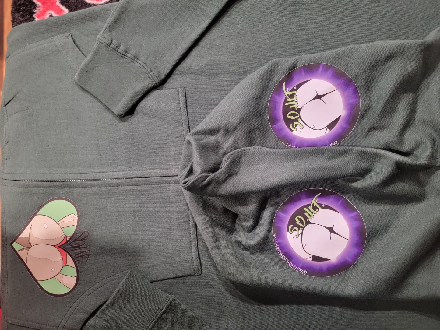 ****Sold Out**** Green Presidential SOMF Backed Full Zip Hoodie (Limited run)