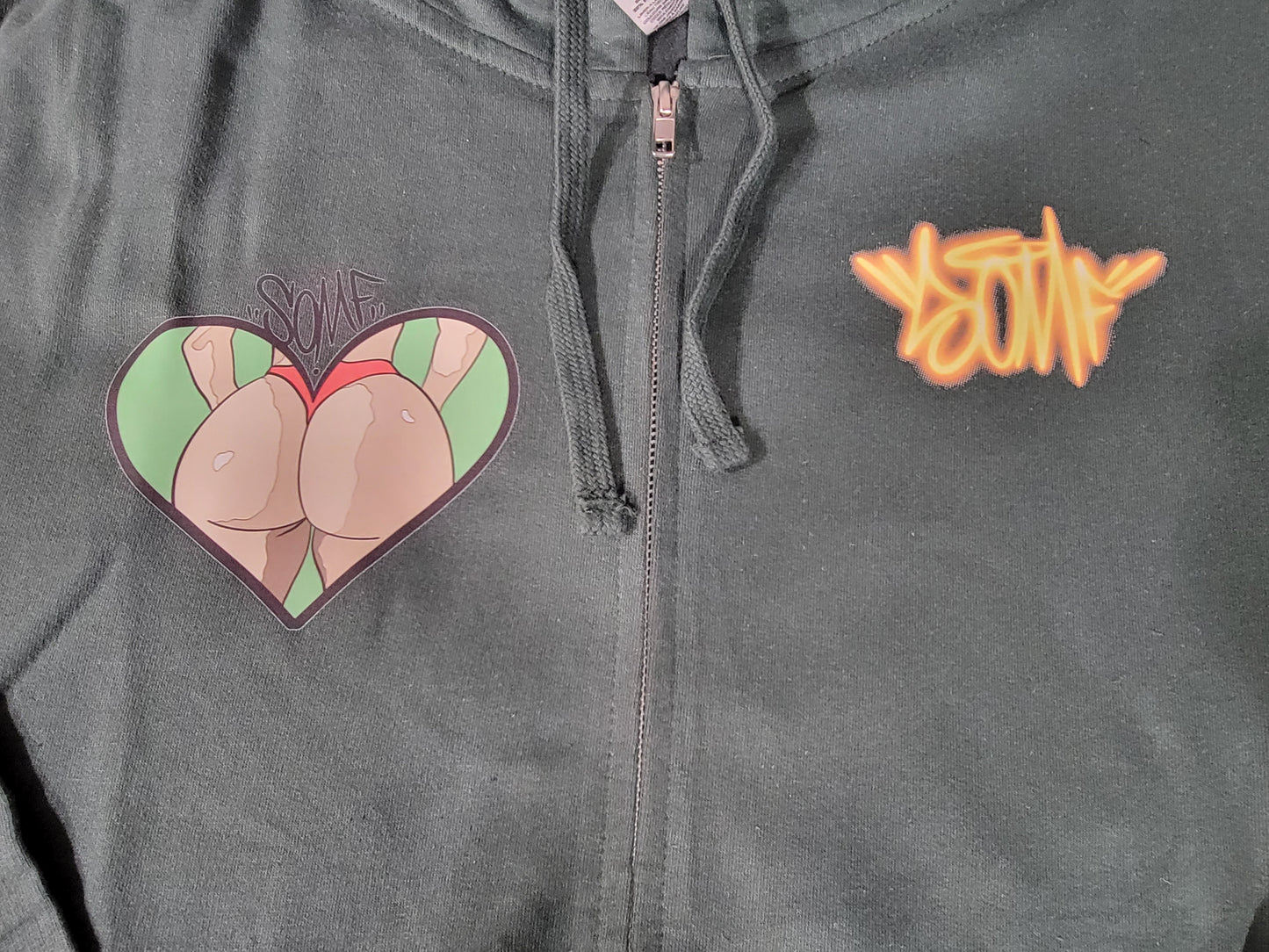 Good Vibes Only Backed Full Zip Hoodie