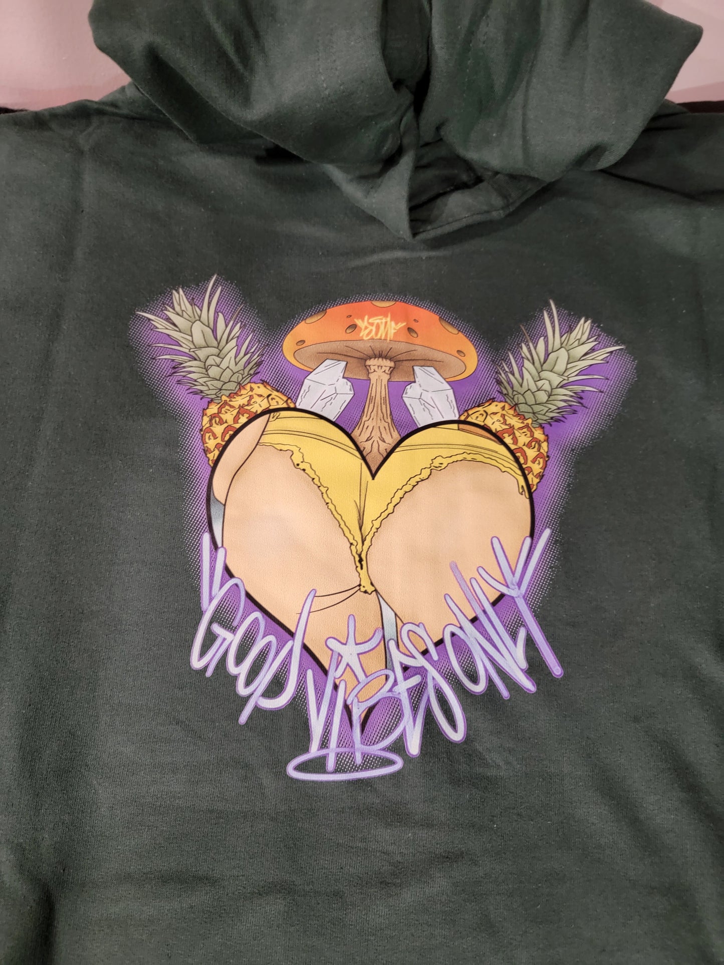 Good Vibes Only Backed Full Zip Hoodie