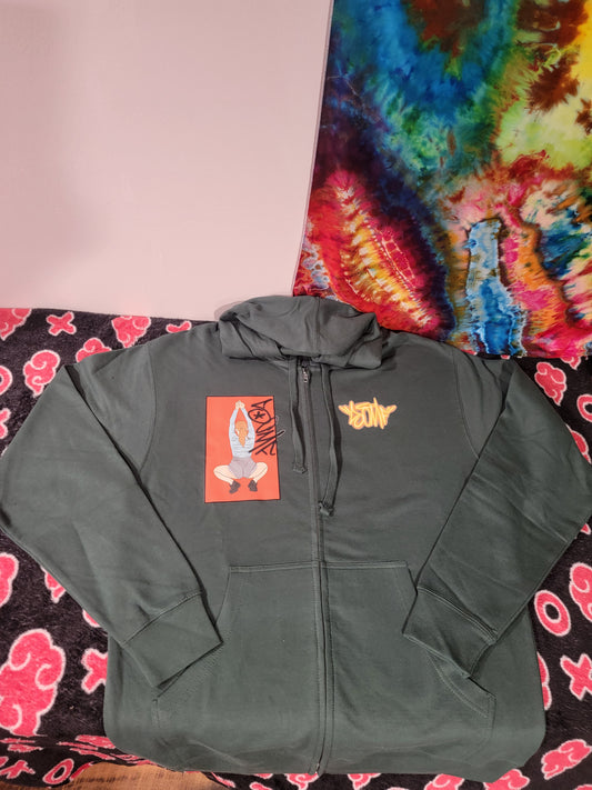 ****Sold Out**** Green Rainbow Drop It Low SOMF Full Zip Hoodie
