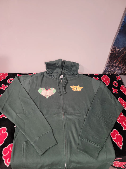 Good Vibes Only Backed Full Zip Hoodie
