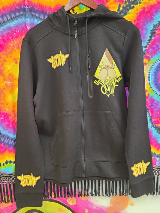 ****Sold Out**** Black SOMF Full-Zip Hoodie (Front and Back)