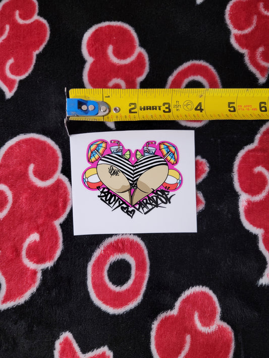 ****Sold Out**** Booty Paradise SOMF UV/Water Resistant Sticker (Small Only)
